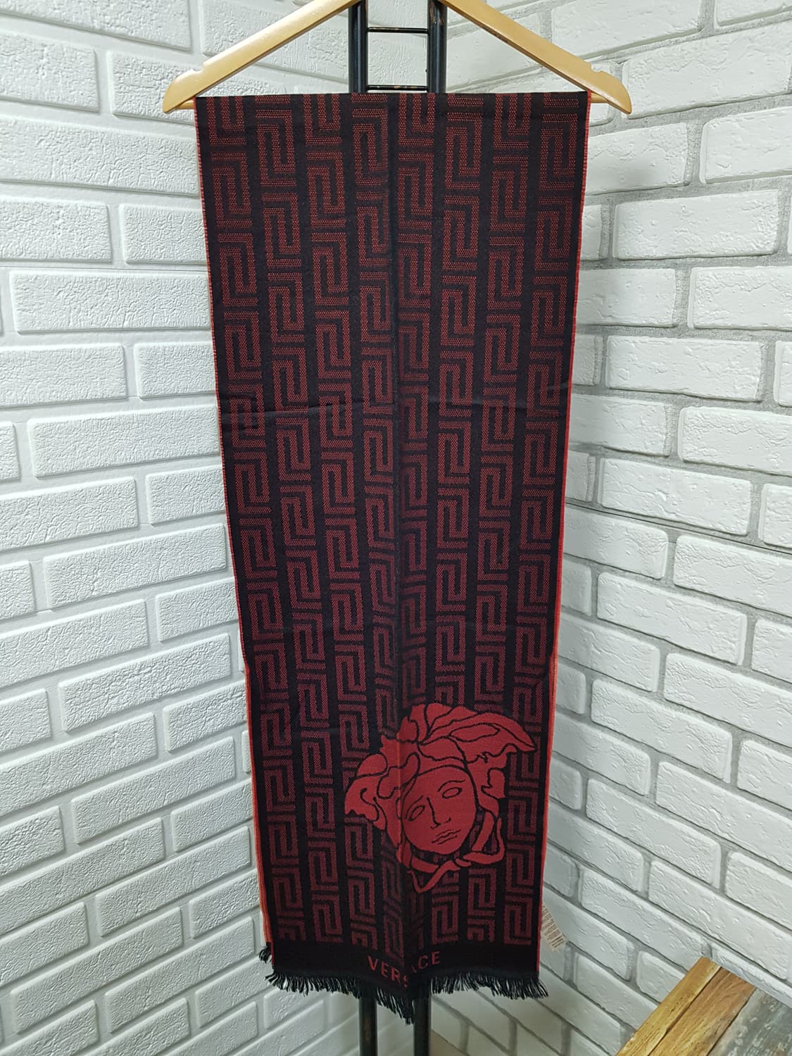 [정품] 베르사체 메두사 패턴 머플러 레드/블랙 상품이미지5