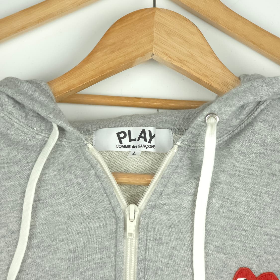 [L] 꼼데가르송 플레이 레드하트와펜 후드집업 상품이미지5