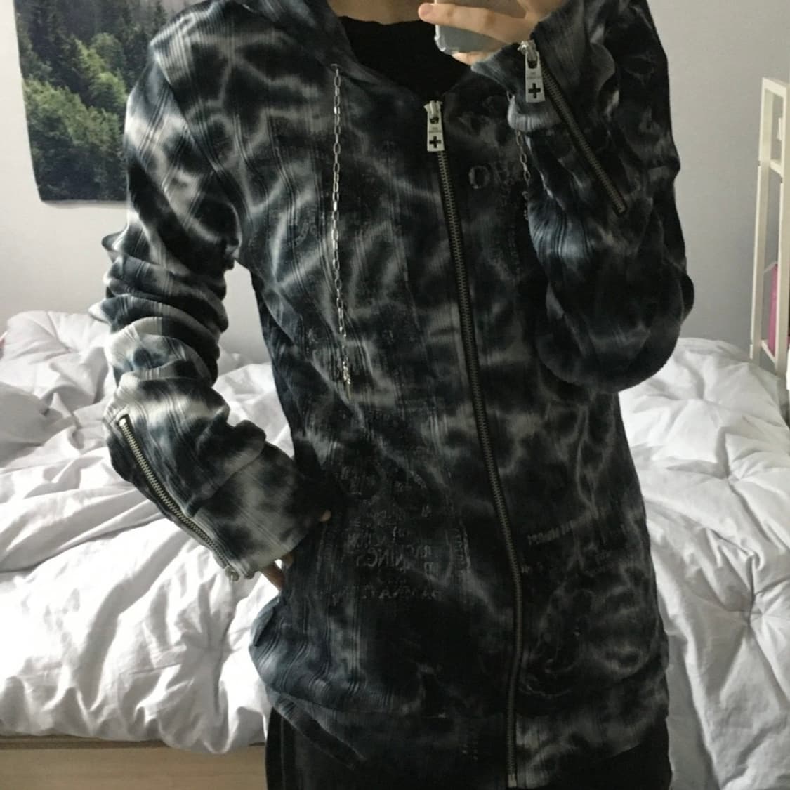 bernings sho 버닝쇼 락시크 빈티지 후드집업 상품이미지2