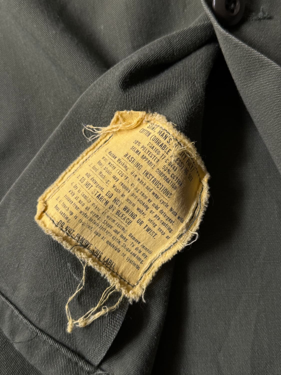 [M]70's 오리지널 U.S ARMY OG-507 페인팅 밀리터리 셔츠 상품이미지8