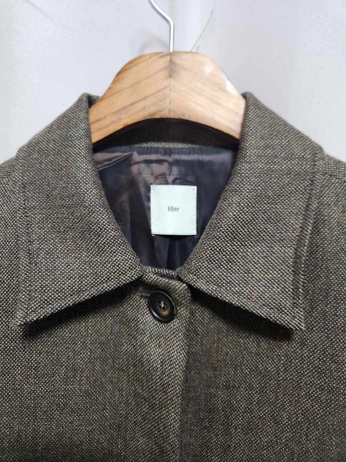 미착용급 Hier 헤링본 울(100%)크롭 자켓 상품이미지3