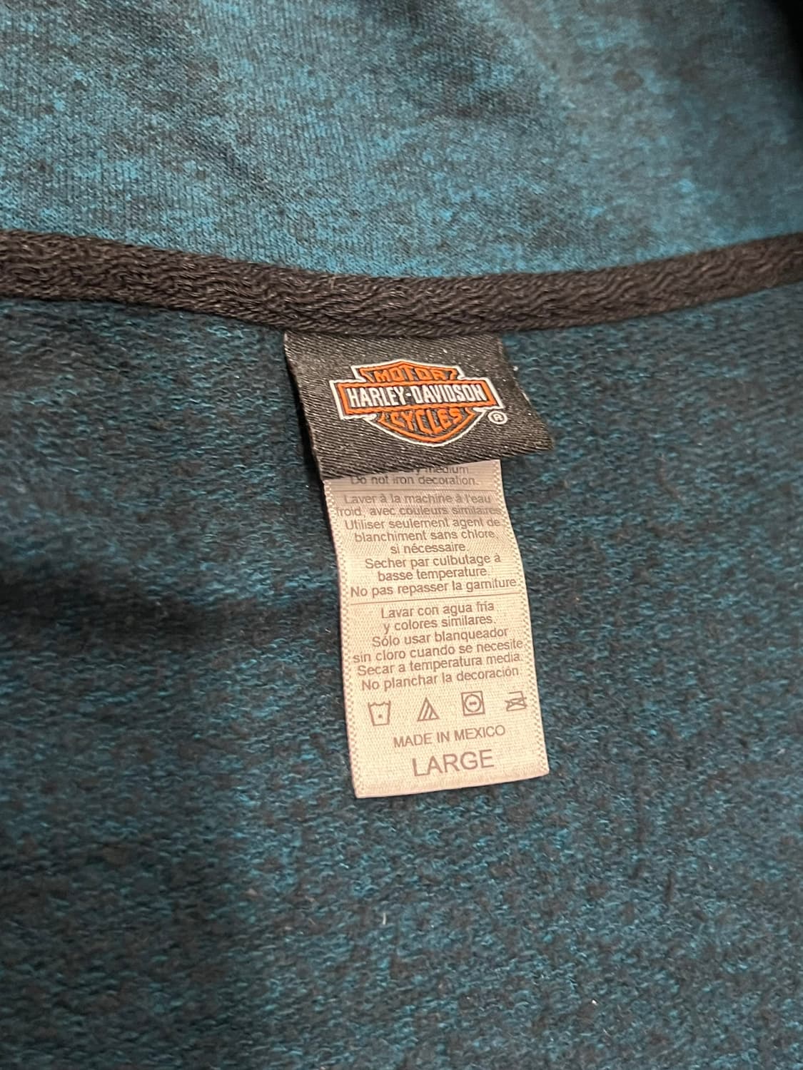 [L] 할리데이비슨 집업 스웻셔츠 맨투맨 백프린트 레터링 빈티지 져지 상품이미지8