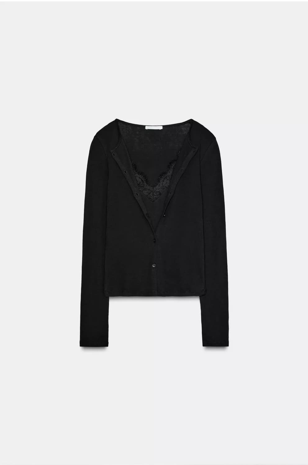 자라 레이스 콤비 탑 재킷 (블랙/M사이즈) 환승연애 현지 착용 상품이미지7