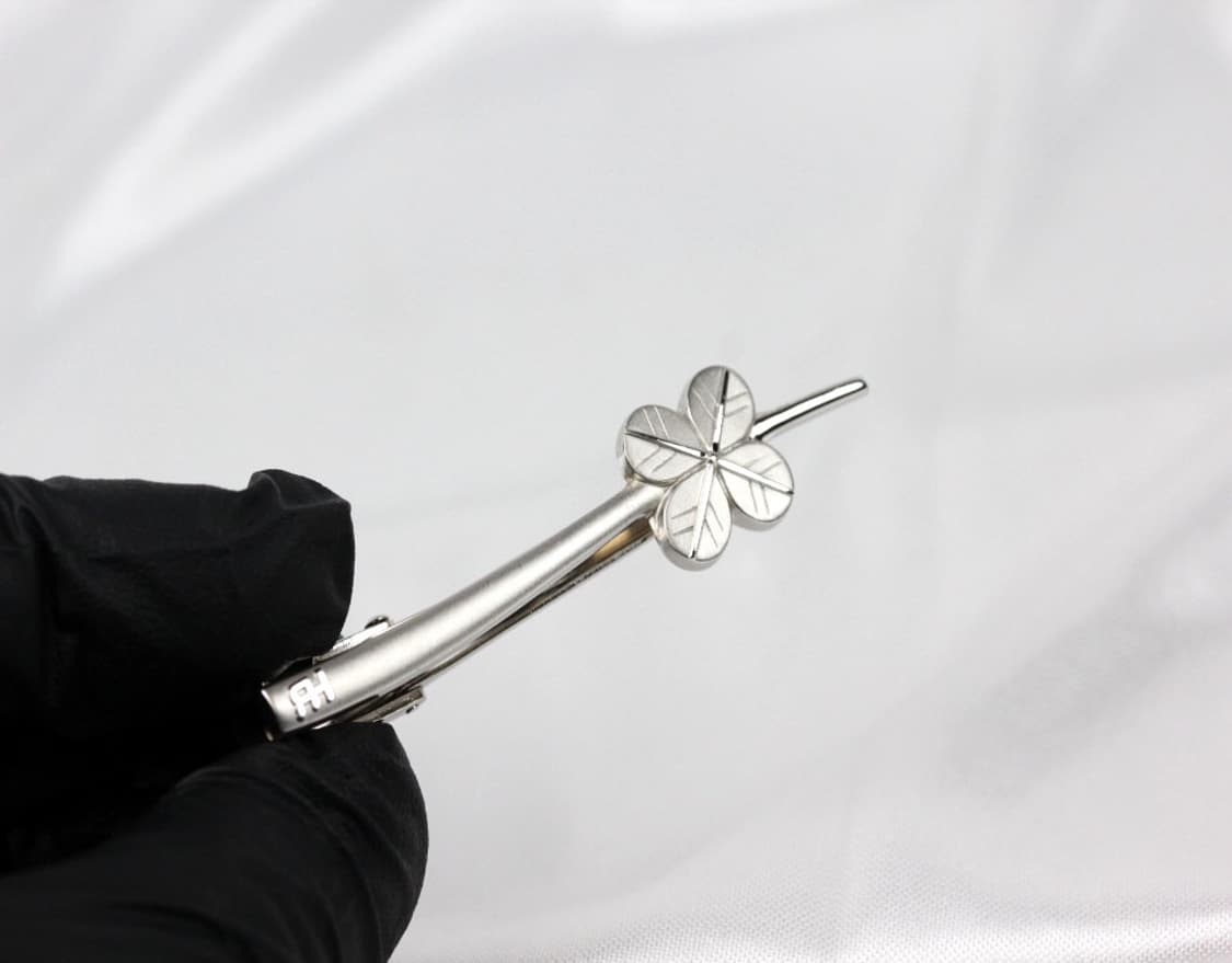 소니아리키엘 A+등급 5.6cm 네잎클로버 명품 넥타이핀 빈티지 상품이미지5