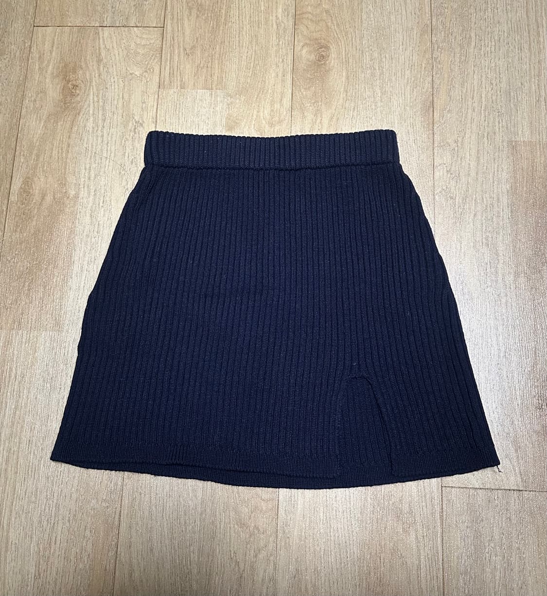 더오픈프로덕트(오픈와이와이) 슬릿 니트 스커트 네이비 상품이미지2