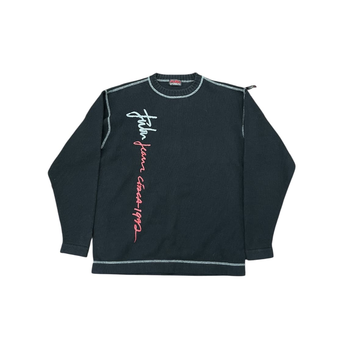 90s 후부 스티치 블랙 니트 상품이미지2