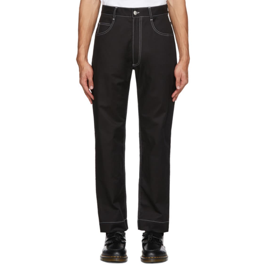 다니엘 W 플레처 스티치 스트레이트 진 블랙 M(새상품) 상품이미지1