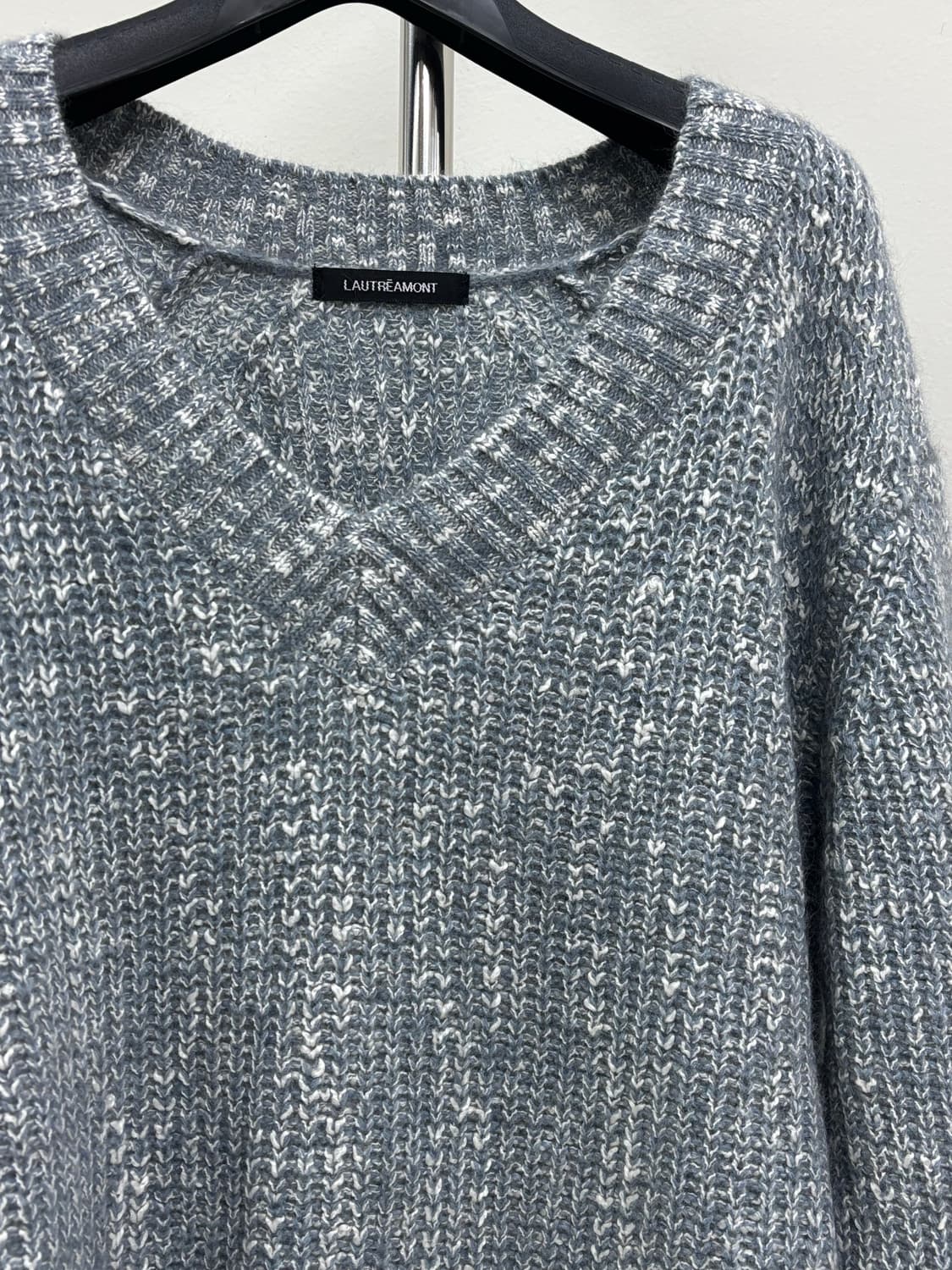 빈티지 그레이 울 니트 스웨터 상품이미지5