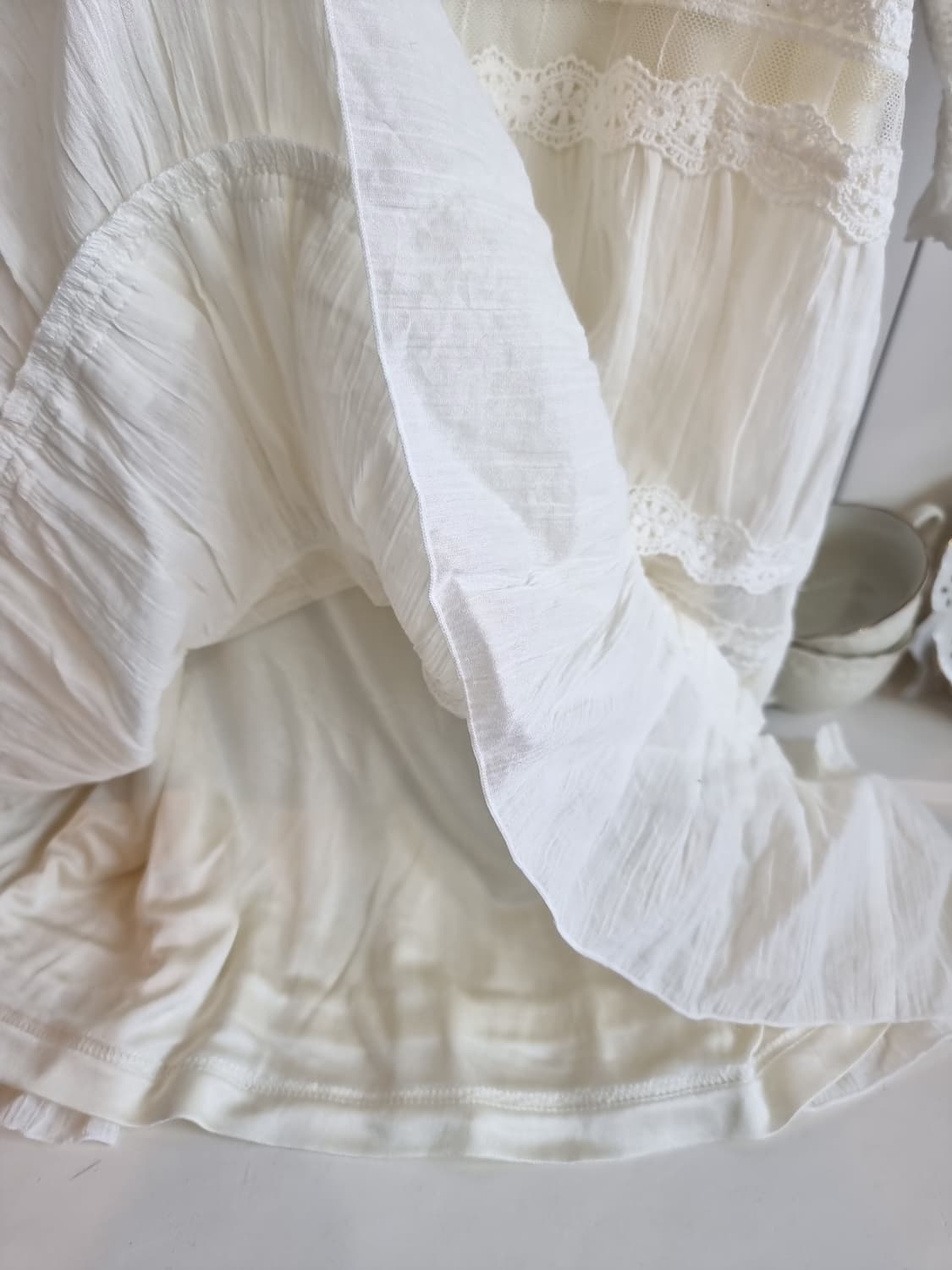 axes femme(악세스팜므) 아이보리 모리걸 레이스 원피스 상품이미지5