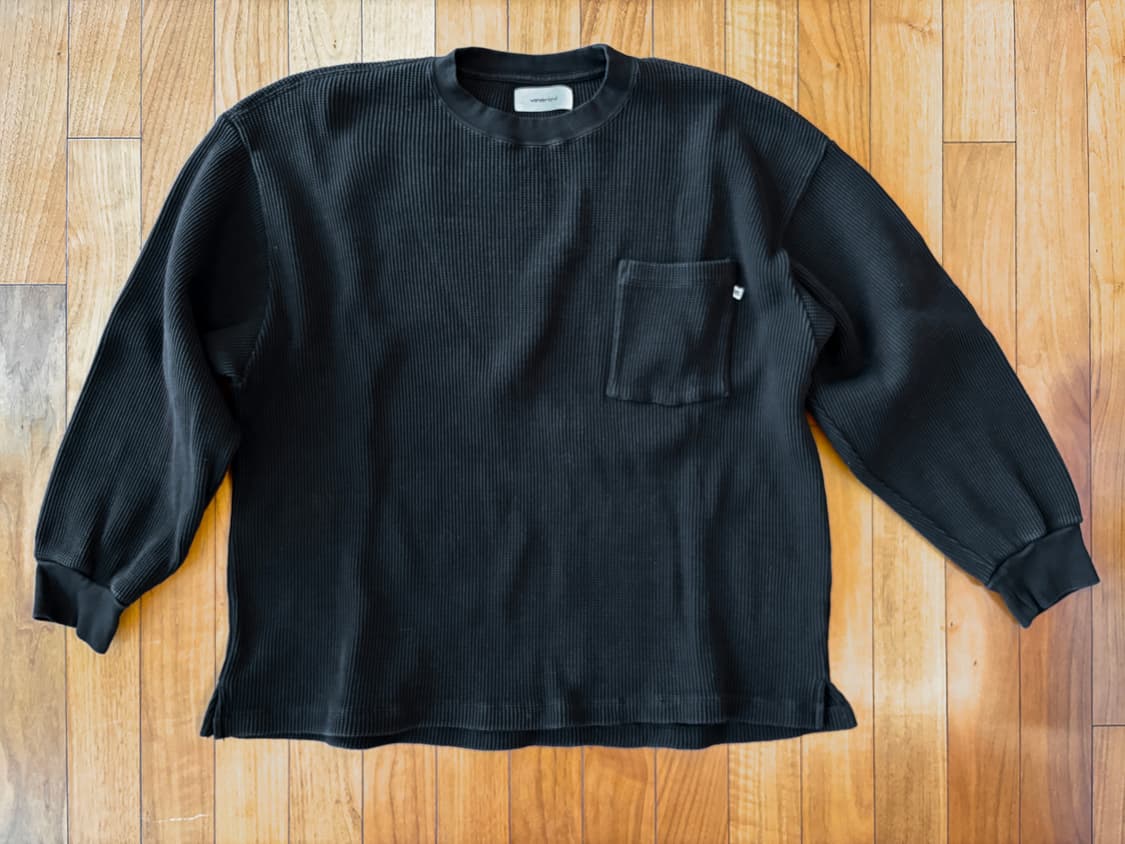 [WONDERLAND] WAFFLE L/S (BLACK) 상품이미지1