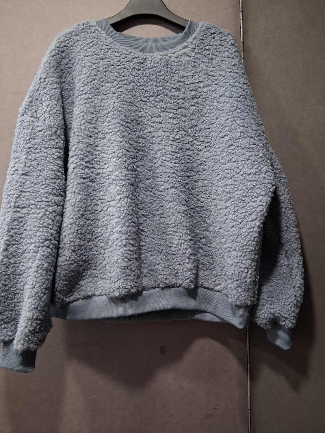 여 뽀글이 티셔츠 블루 Free 상품이미지1