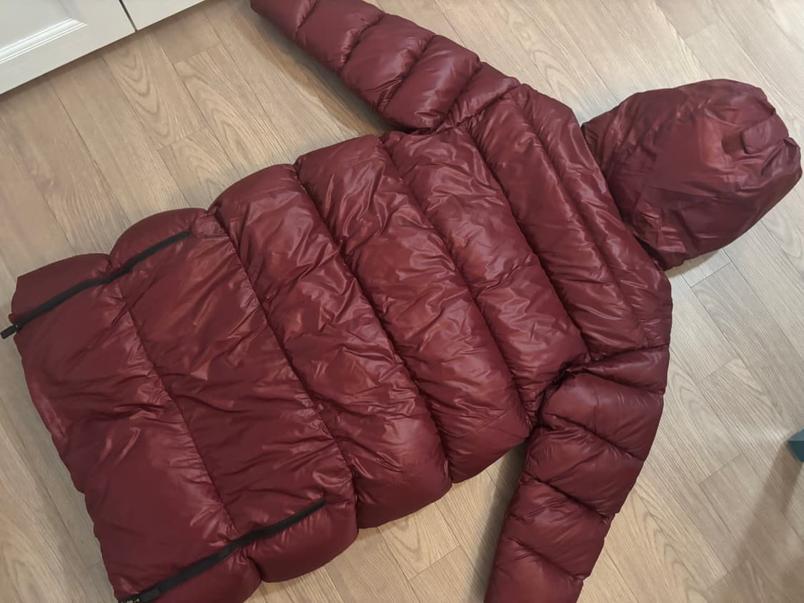 새상품급 코오롱 뉴볼륨 벌키 하이넥 빅후드 구스다운 야상형 롱패딩 상품이미지3