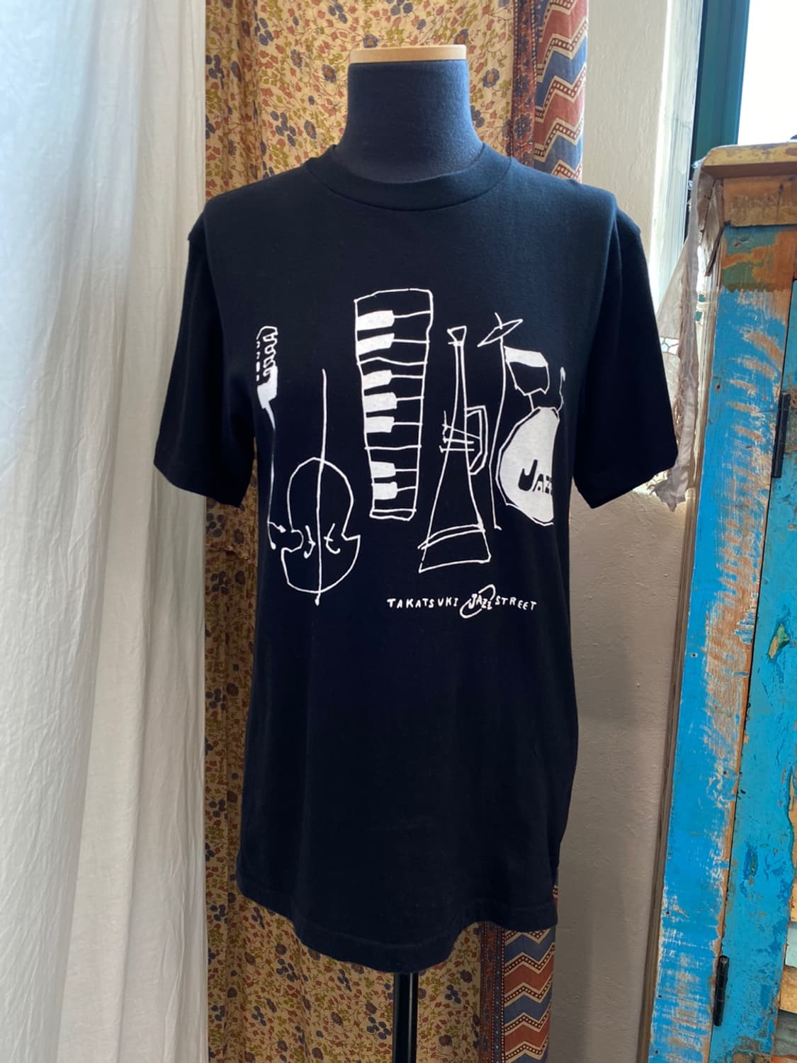JAZZ STREET 블랙 그래픽 반팔티셔츠(공용S) 상품이미지9