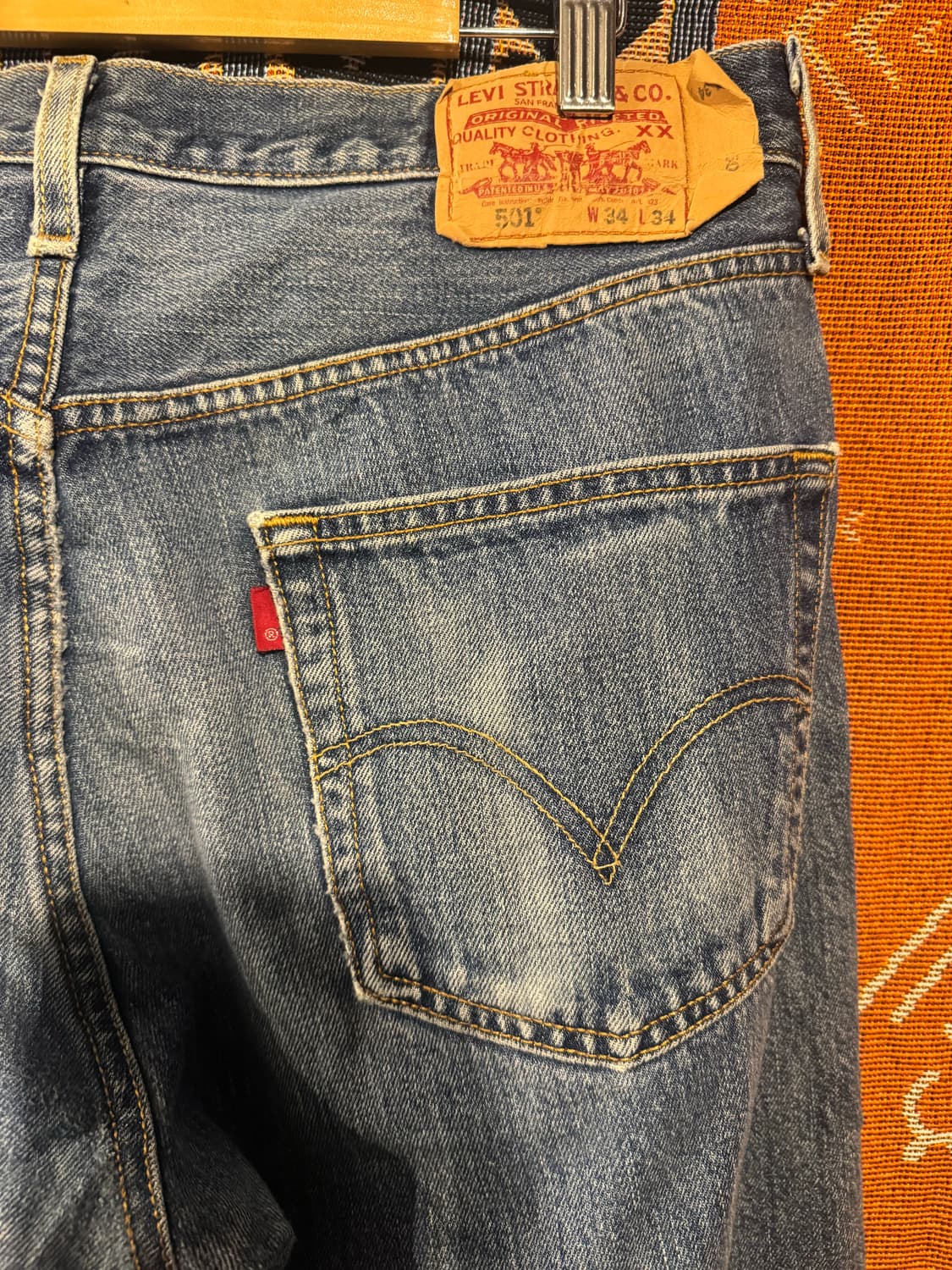 리바이스 501 34X34 블랭크탭 데님  상품이미지3