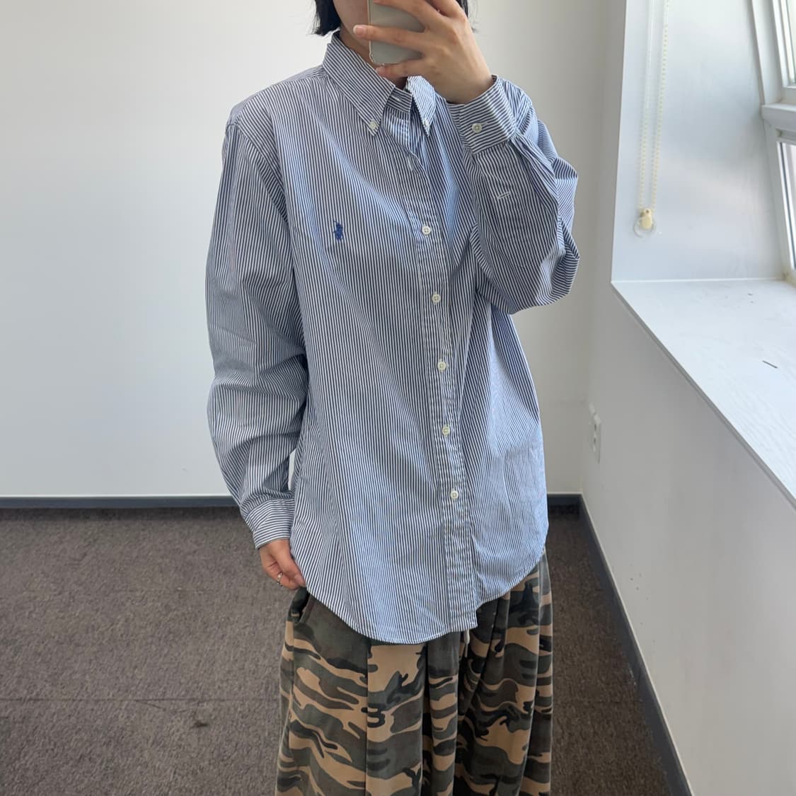 Polo 폴로 블루포니 네이비 스트라이프 셔츠 상품이미지2