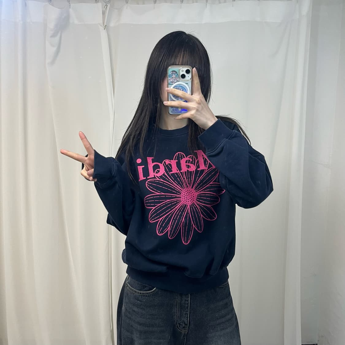 Mardi Mercredi navy sweatshirt 상품이미지2
