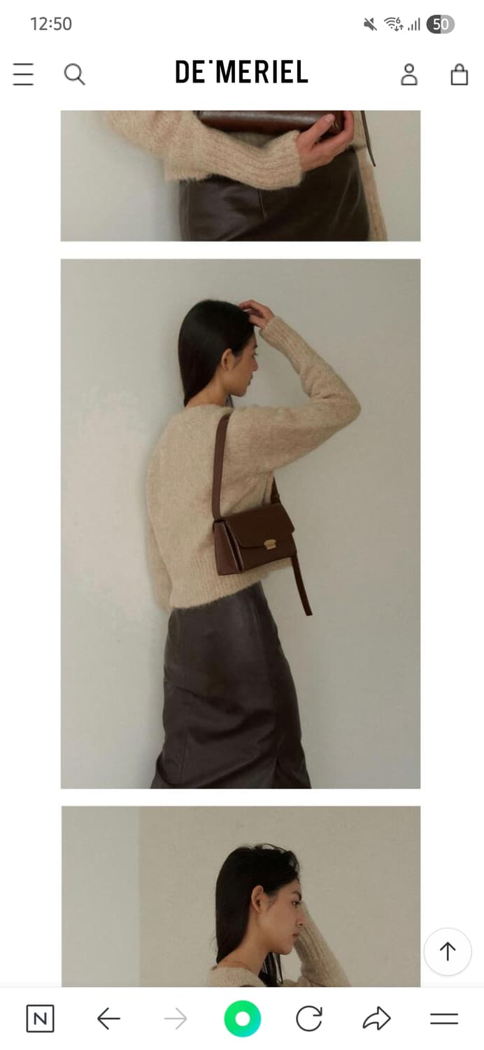 드메리엘 클립 숄더백  DEMERIEL clip shoulder bag 상품이미지2