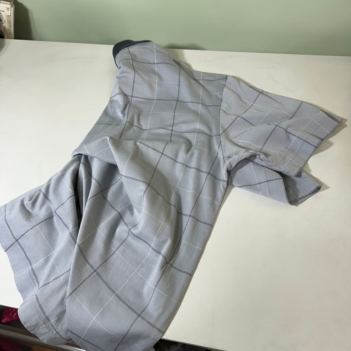 105 L 입생로랑 YSL 카라넥 빅체크 코튼 PK티 상품이미지6