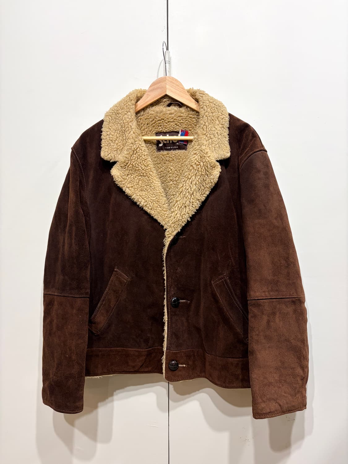 Schott 쇼트 스웨이드 무스탕 자켓 상품이미지1