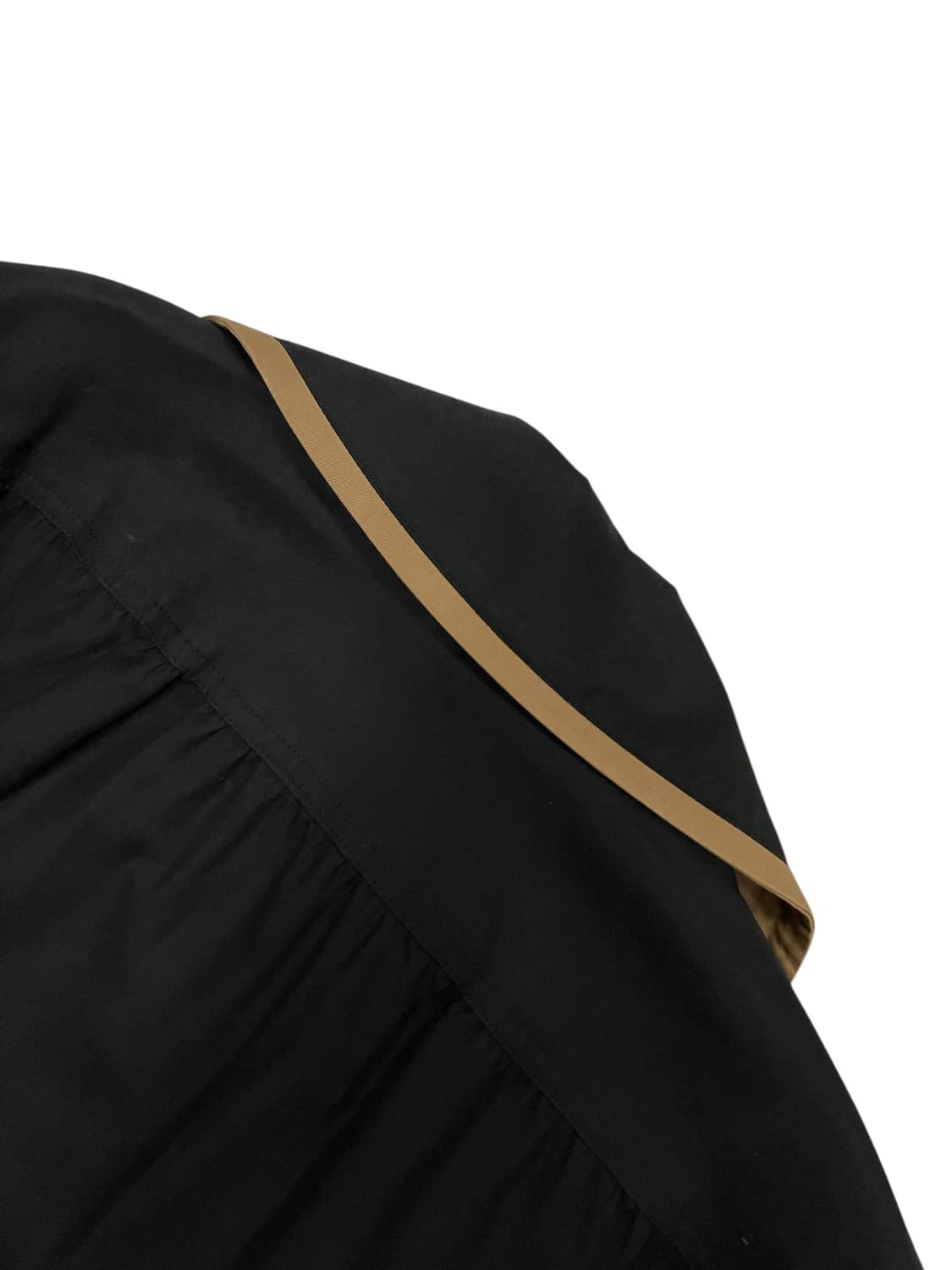 입생로랑 블랙 배색 롱 코트 M 상품이미지4