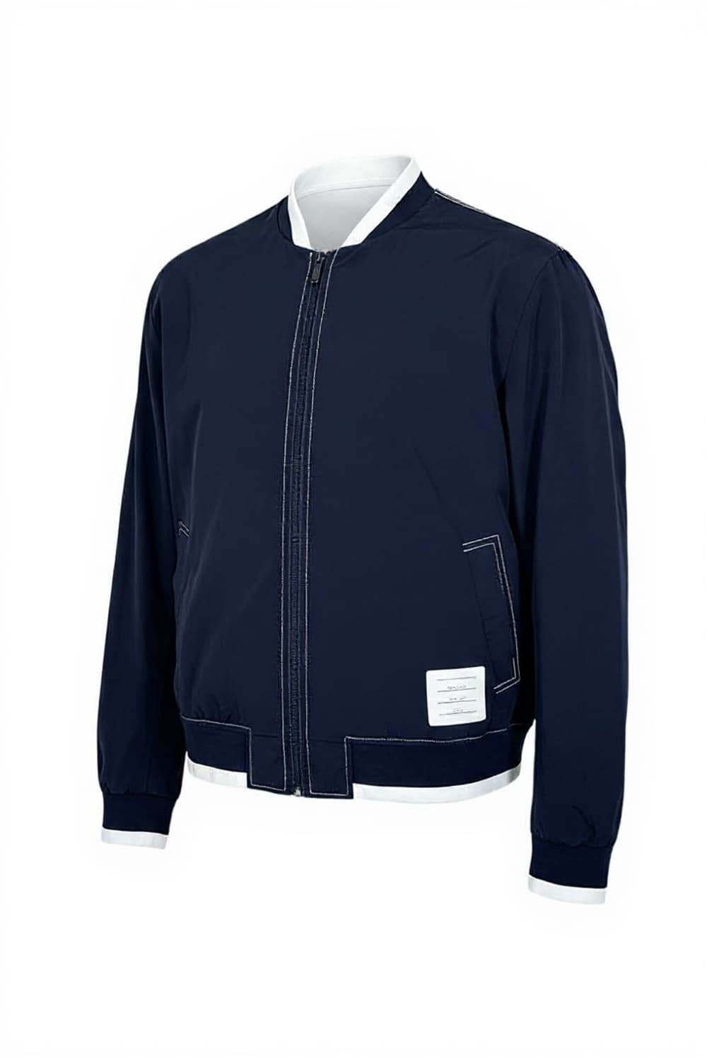 톰브라운 네이비 배색 봄버 자켓 3 상품이미지1