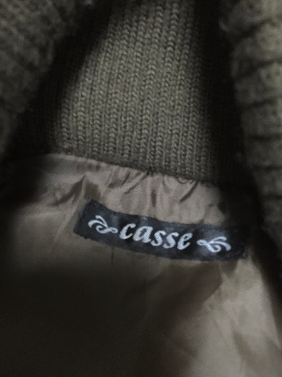 CASSE y2k khaki embroider slim padding 상품이미지10