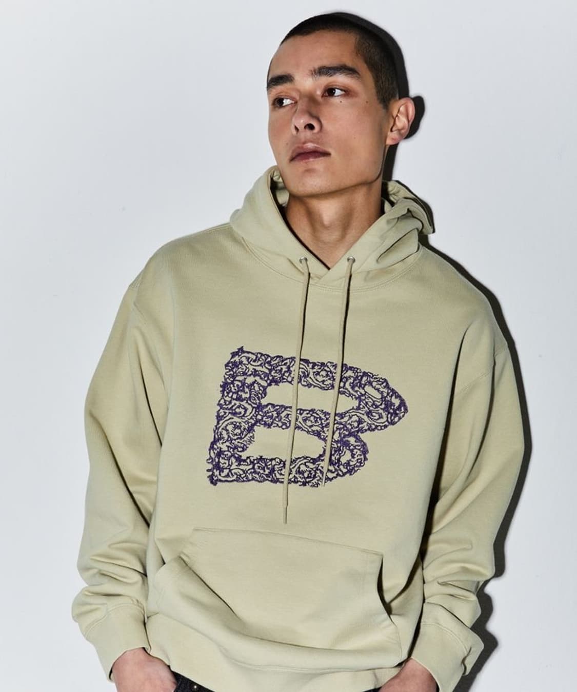 L) BLUR 크로쉐 블러 후디 베이지 상품이미지6