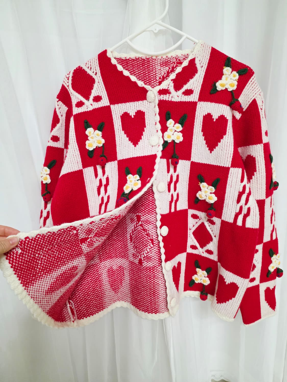 크리스마스 레드 퐁퐁이 가디건 대장탬!! 상품이미지3