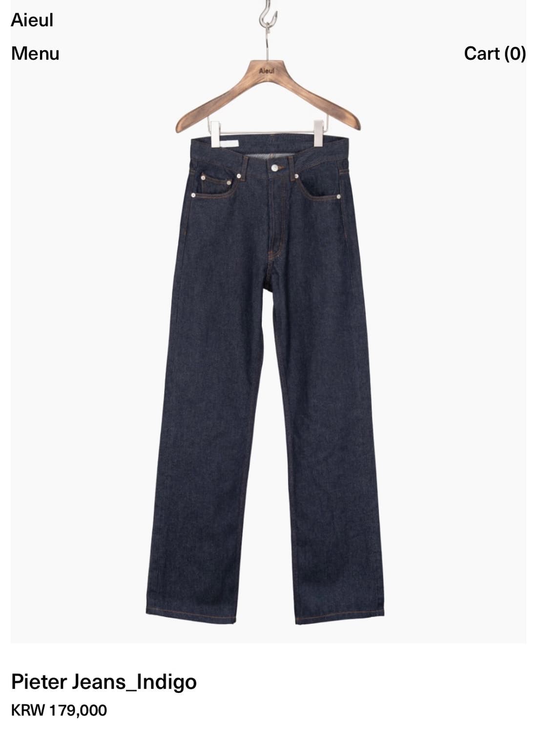 Aieul(아이엘) Pieter Jeans_Indigo(46) 상품이미지1