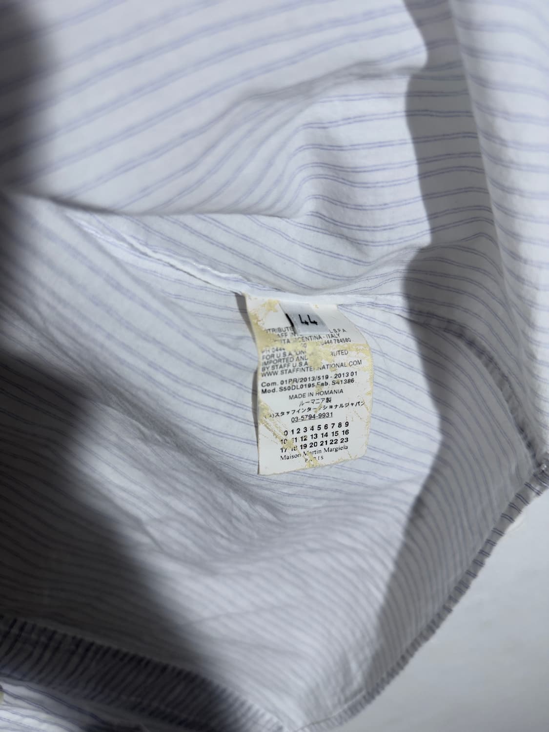 마틴 마르지엘라 13SS 10번라인 스트라이프 셔츠 상품이미지5