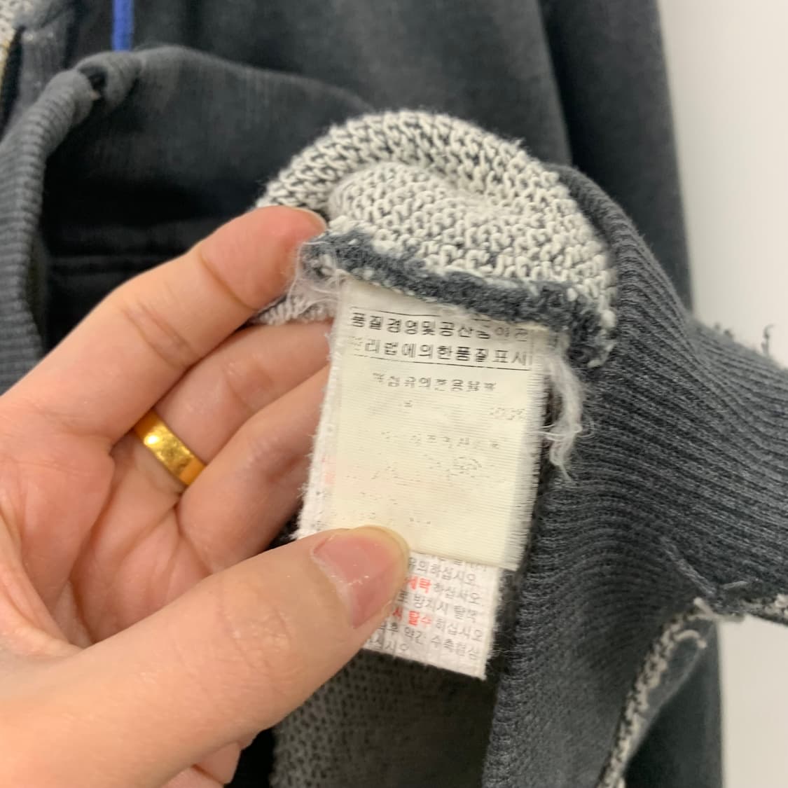 에비수 빅로고 빈티지 그레이 후드집업  상품이미지6