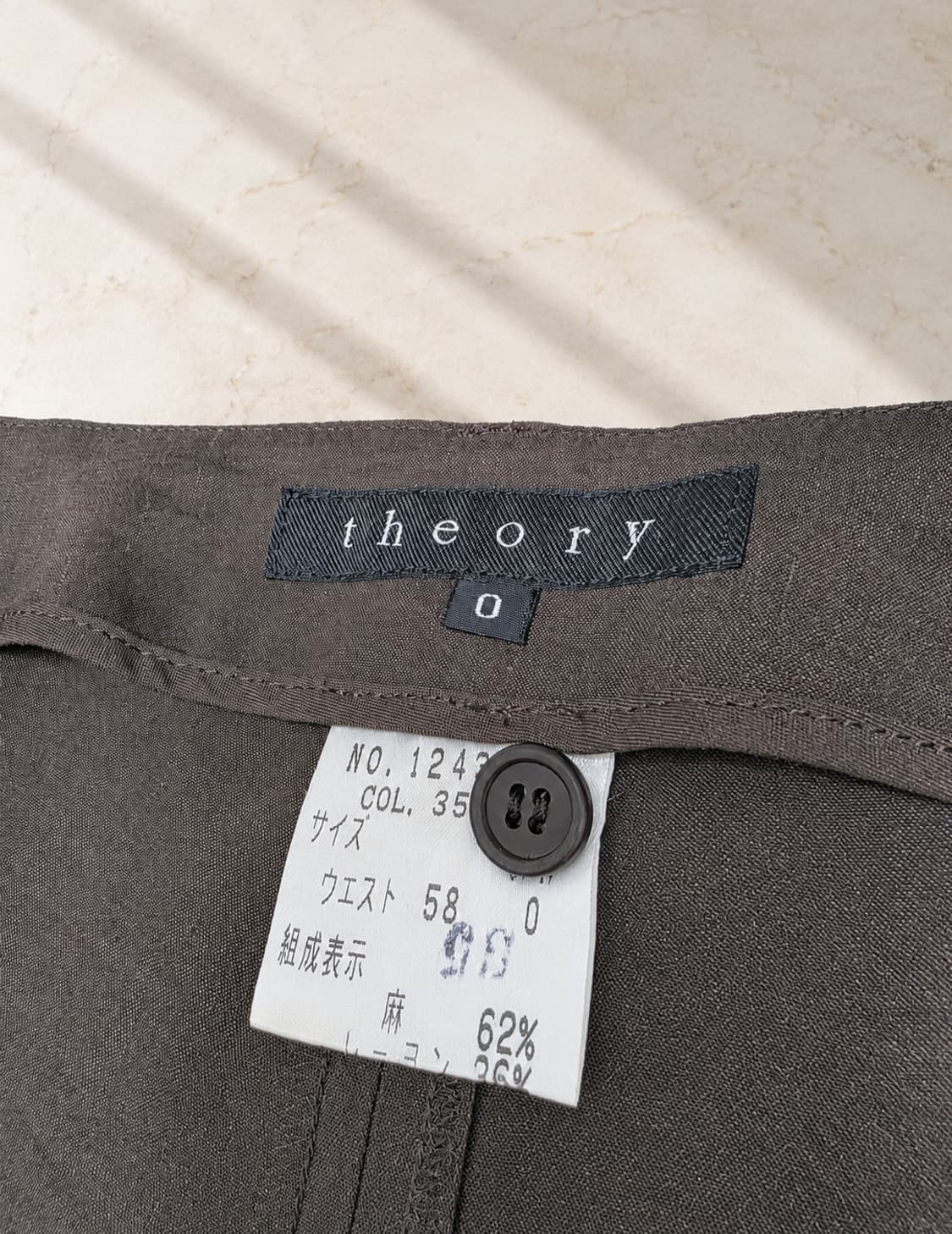 THEORY / 띠어리  린넨 부츠컷 팬츠 (브라운) / 0 25~26 상품이미지7