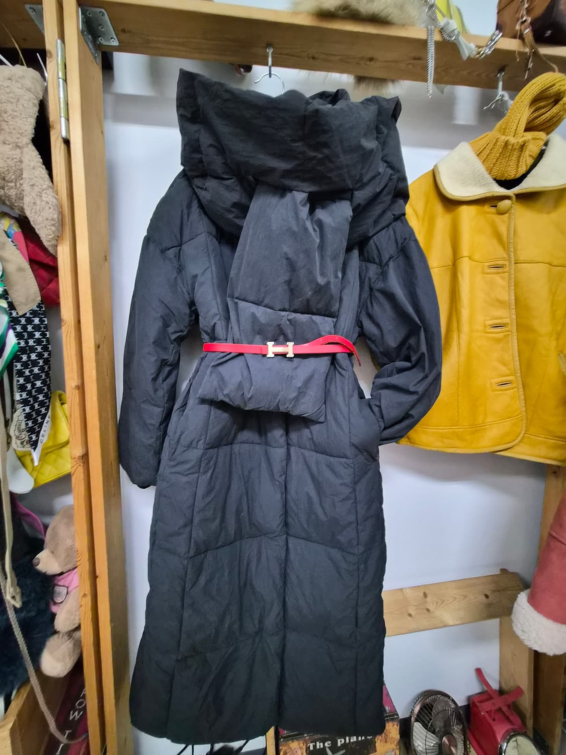 자라 워터프루프 머플러 롱패딩 상품이미지4