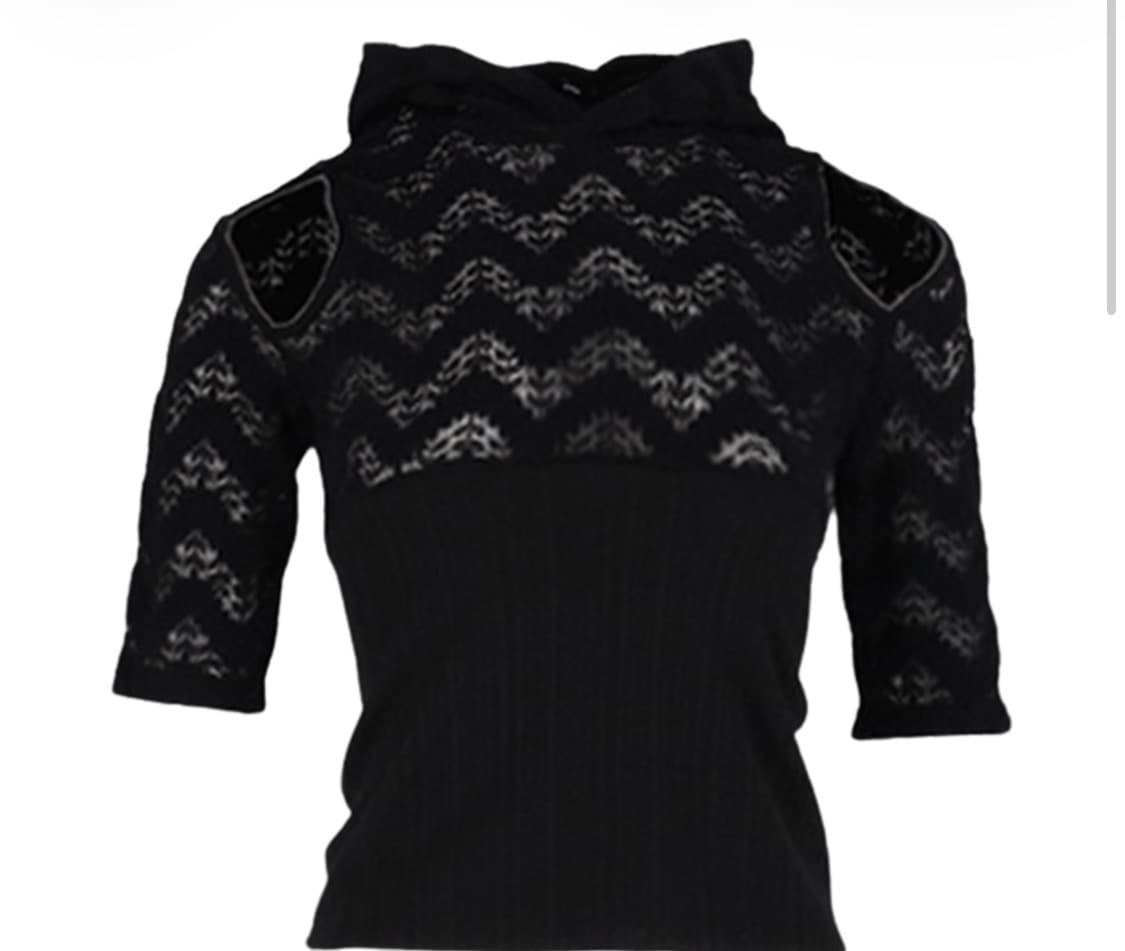 Kyo Knit cut-out hoody tee 상품이미지1