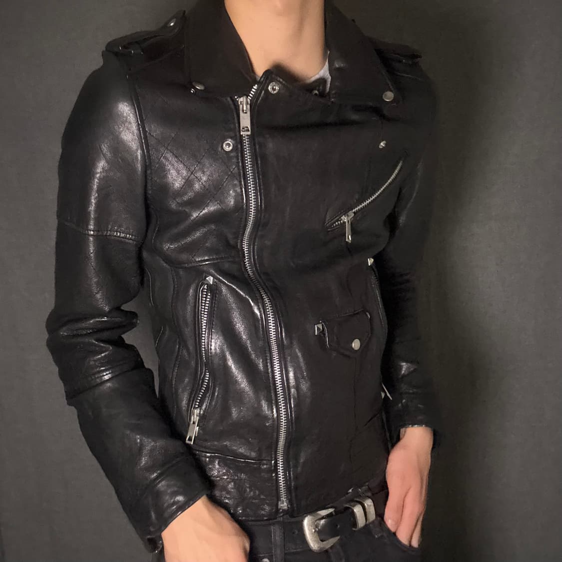 양가죽 라이더 자켓 상품이미지4