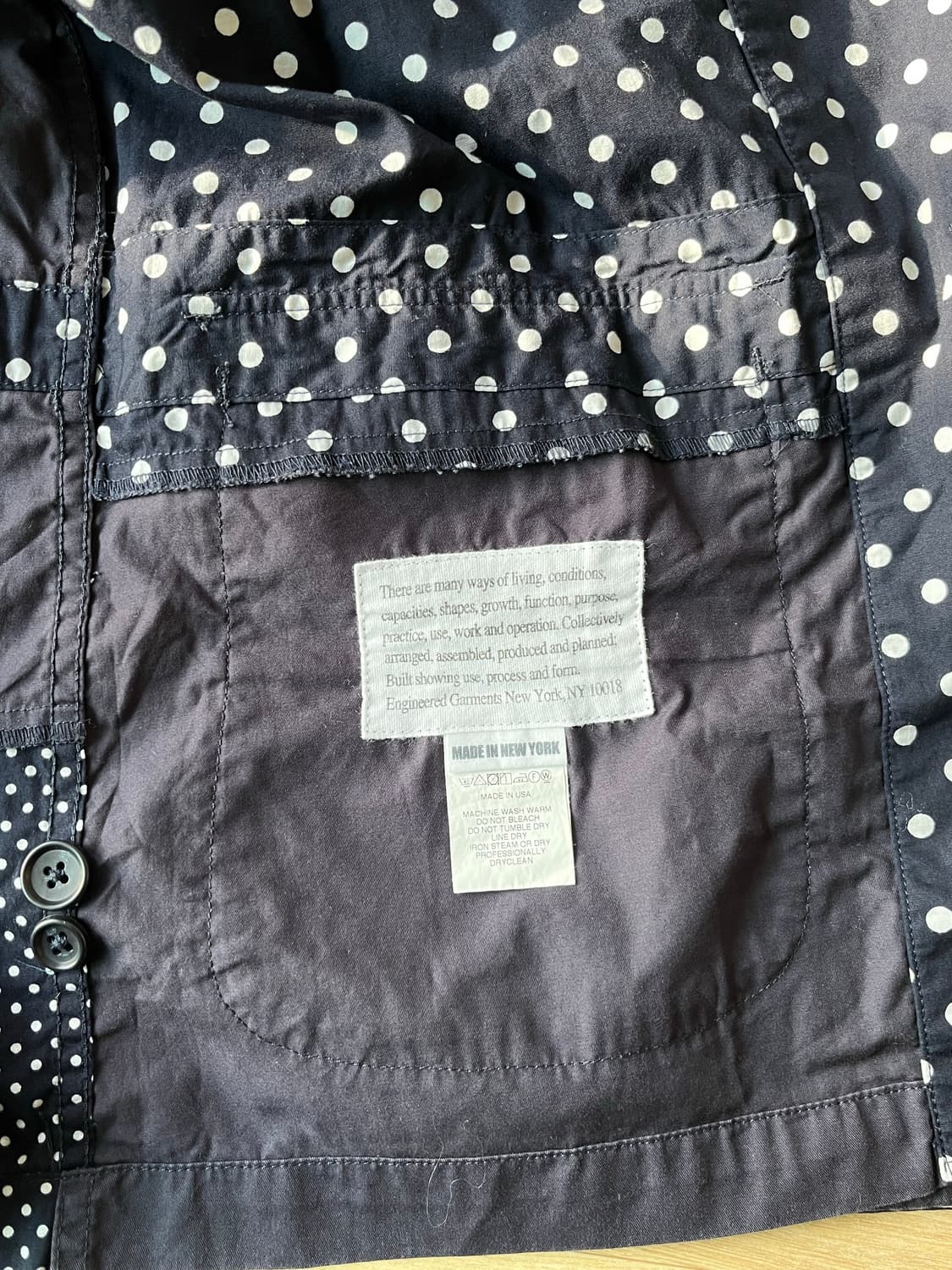 엔지니어드 가먼츠 폴카도트 로이터자켓 S 상품이미지9