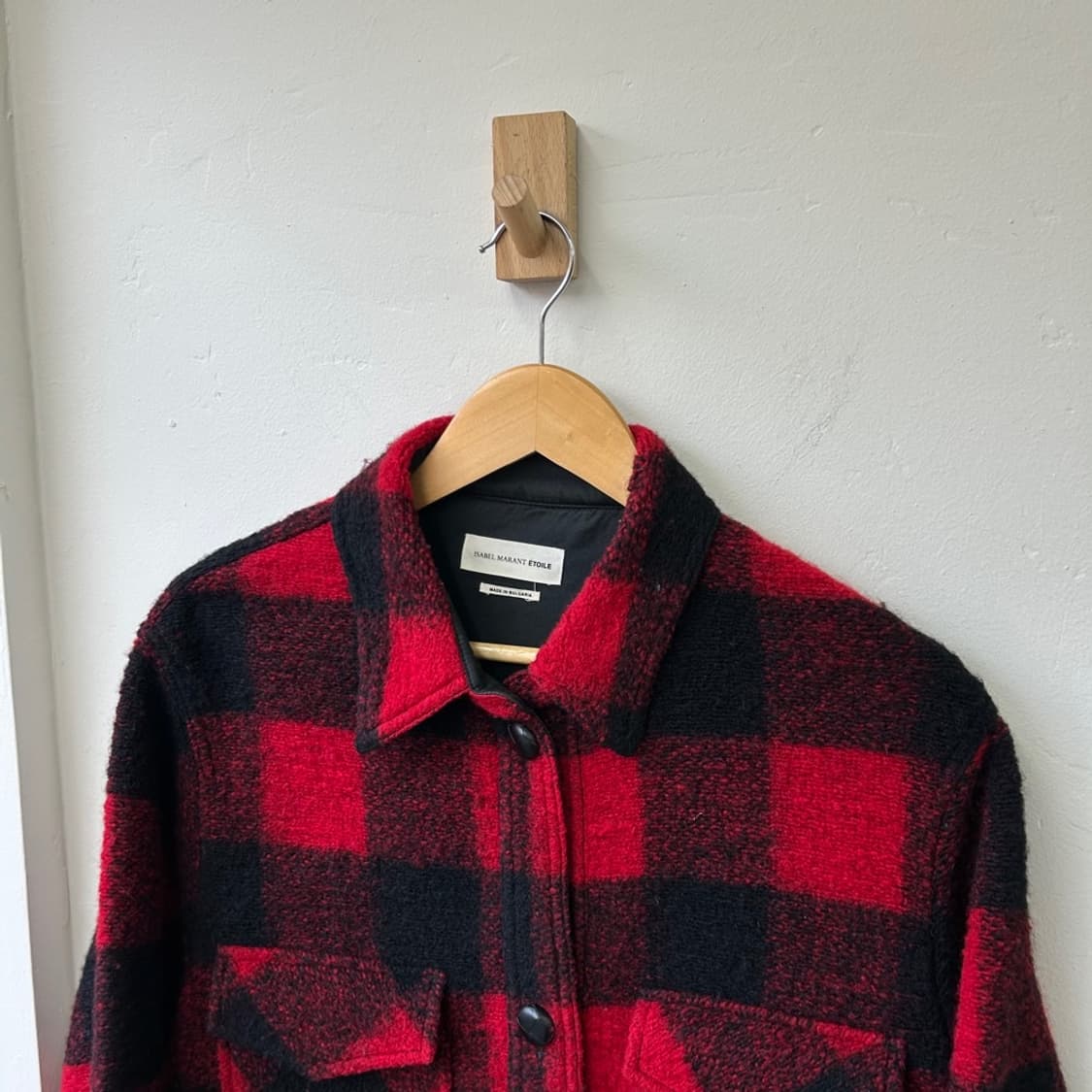15989 - 이자벨마랑 예뜨왈 체크 울 셔츠 자켓 (울 77%) 상품이미지1