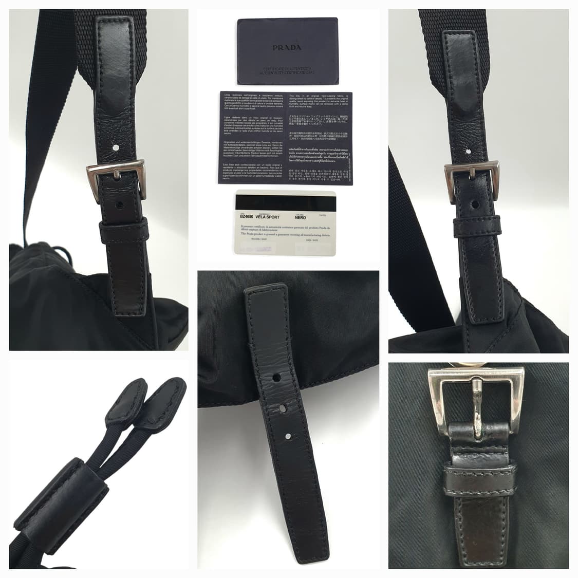 프라다 리나일론 원포켓 블랙 백팩 BZ4650 상품이미지7