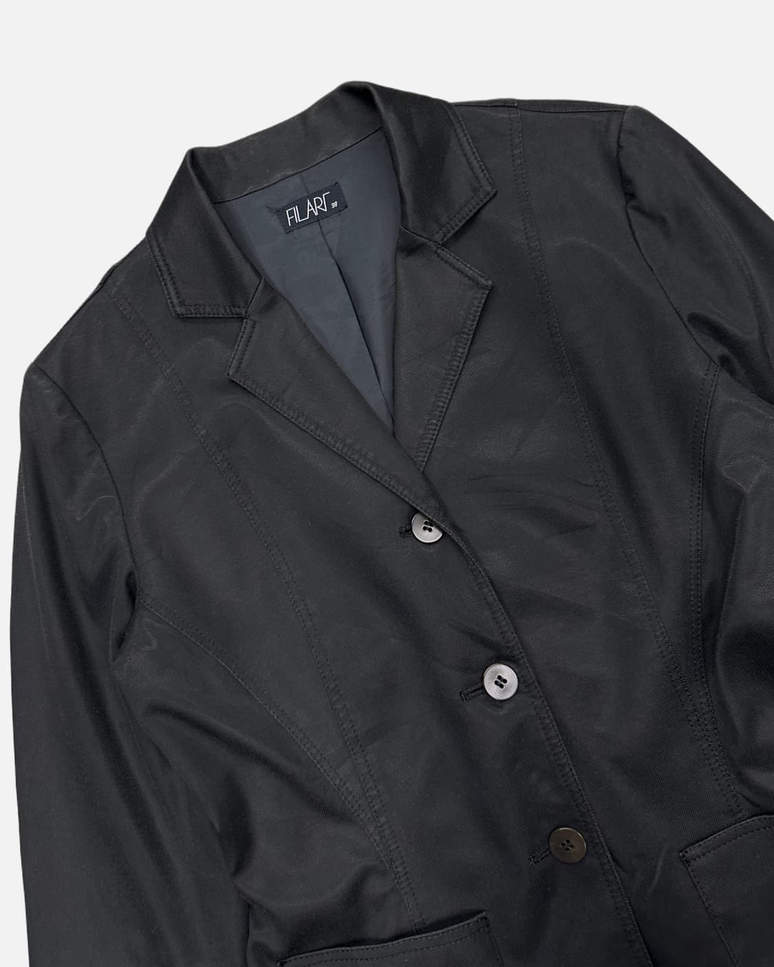 glossy black pocket blazer 상품이미지3