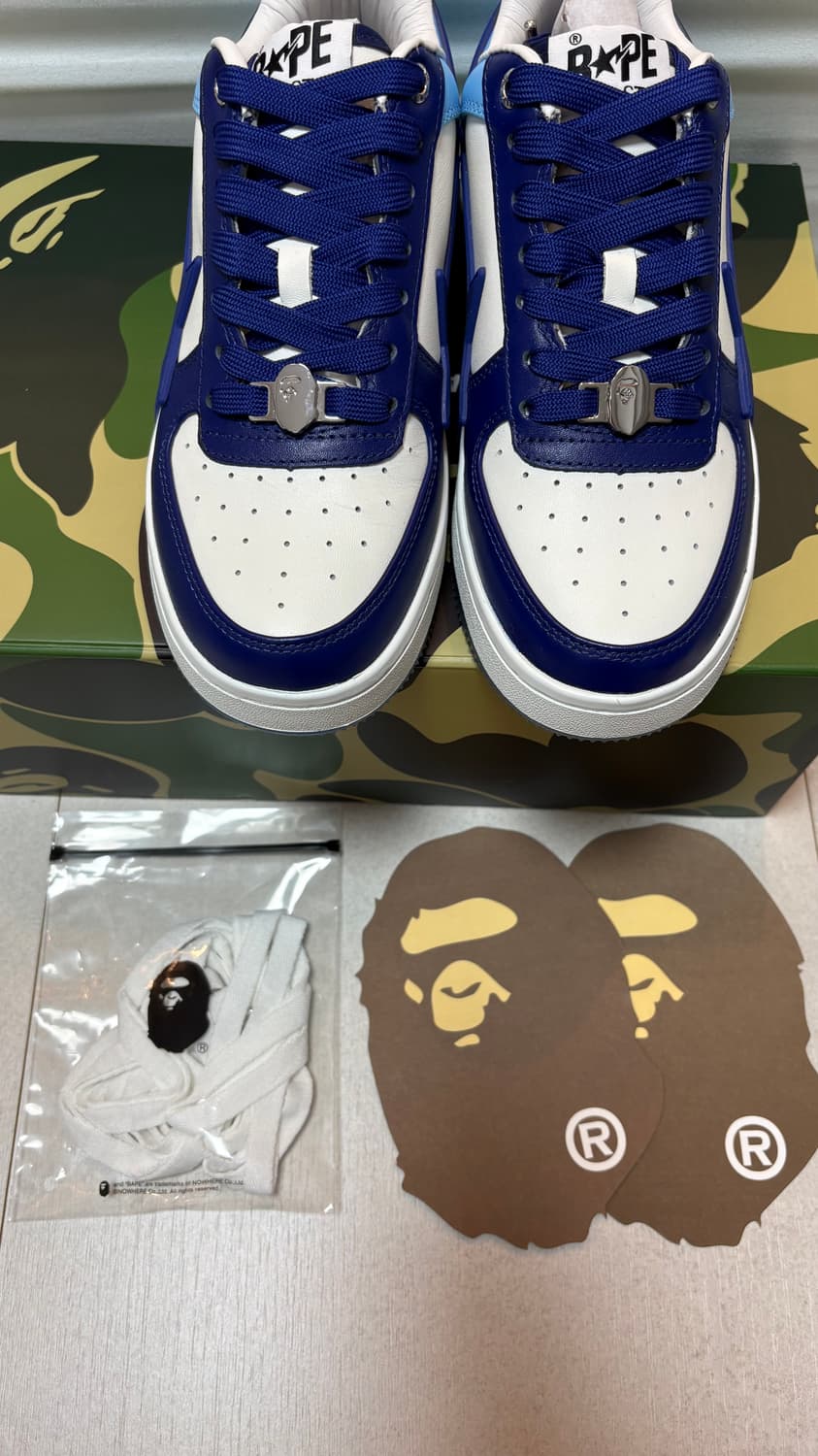 [미착용 새상품] 베이프 베이프스타 OS M2 블루 팔아요 상품이미지8