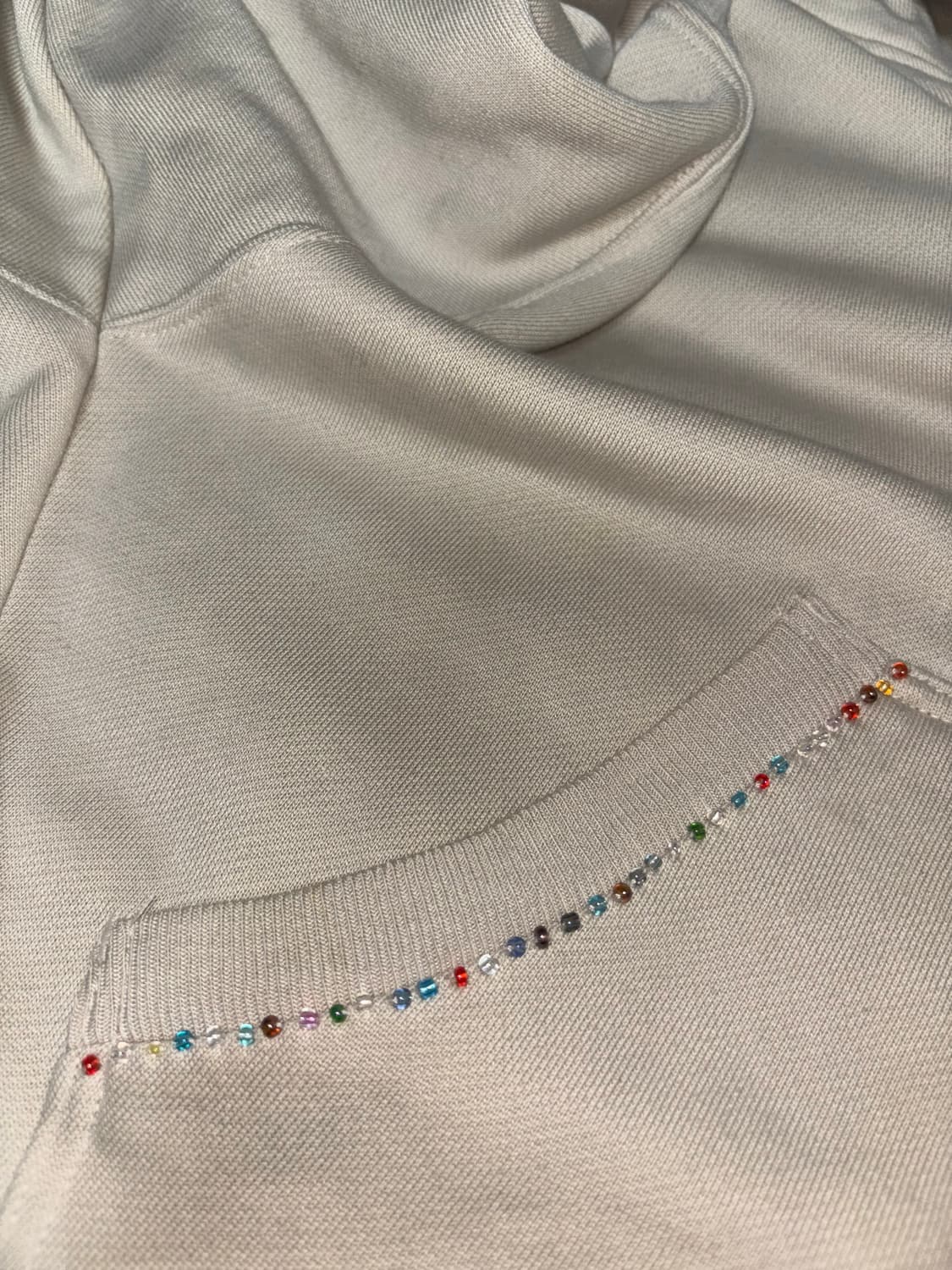 스컬프터 Beaded Saint Hoodie Zip-Up Dirty Wh 상품이미지7
