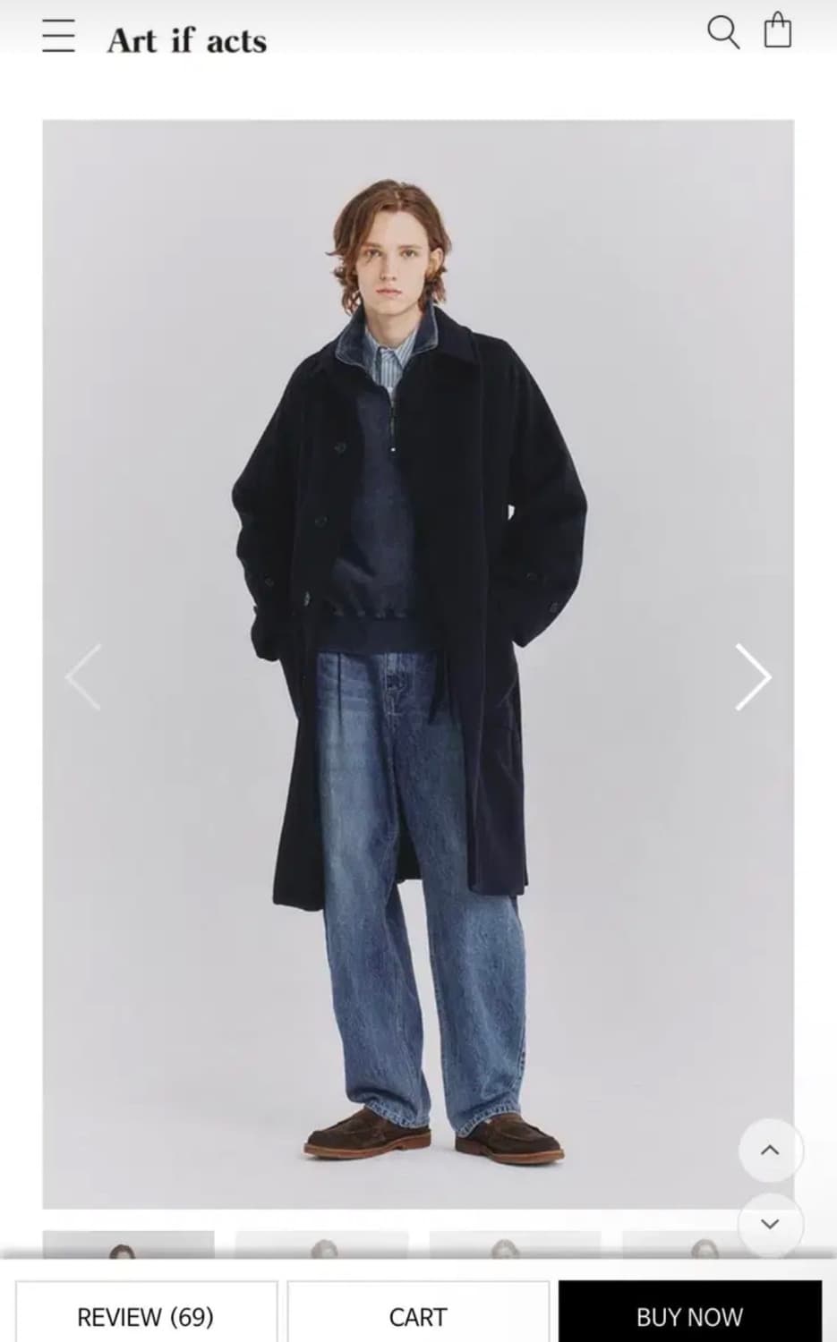 Art if acts 발마칸 코트 네이비 상품이미지1