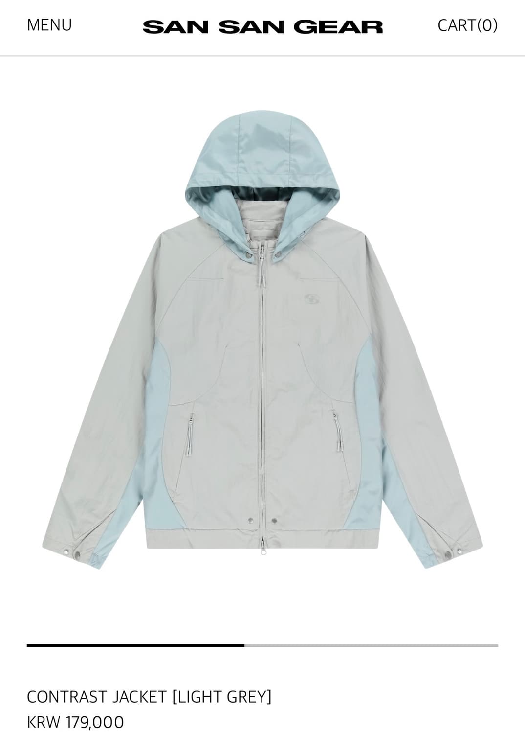 산산기어 contrast 자켓 라이트 그레이 상품이미지1