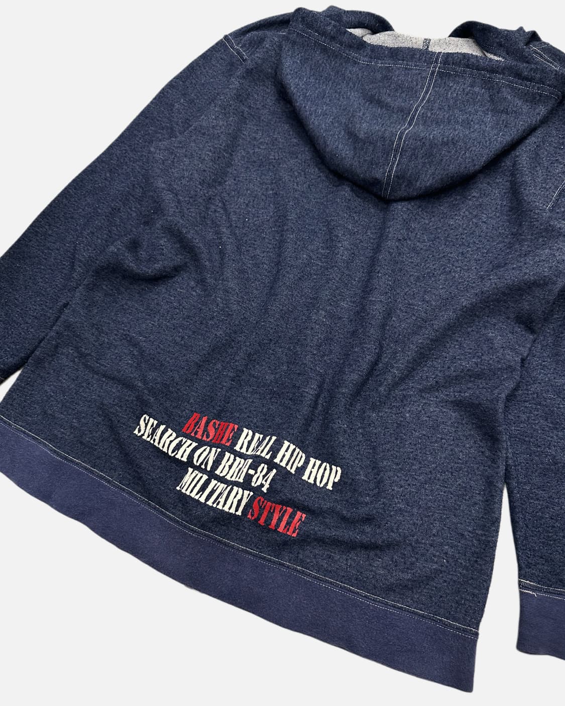 grunge blue lettering hood zip-up 상품이미지5