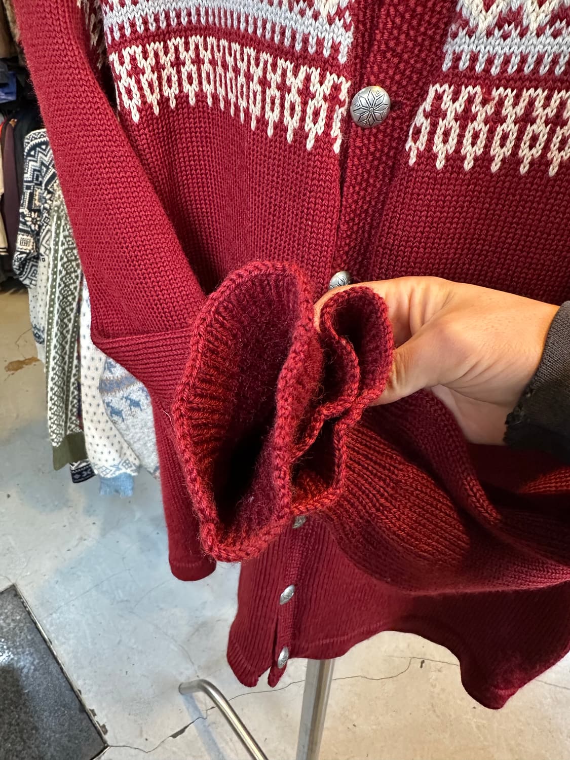 헤비 울 노르딕 스웨터 가디건 상품이미지6