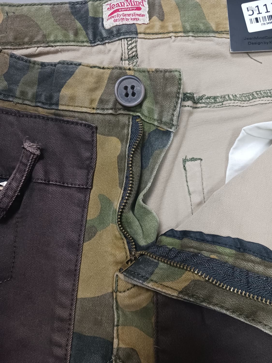 새상품 [38] JMC Y2K 카모플라쥬 포켓덧댐 카고 데님 팬츠 상품이미지6