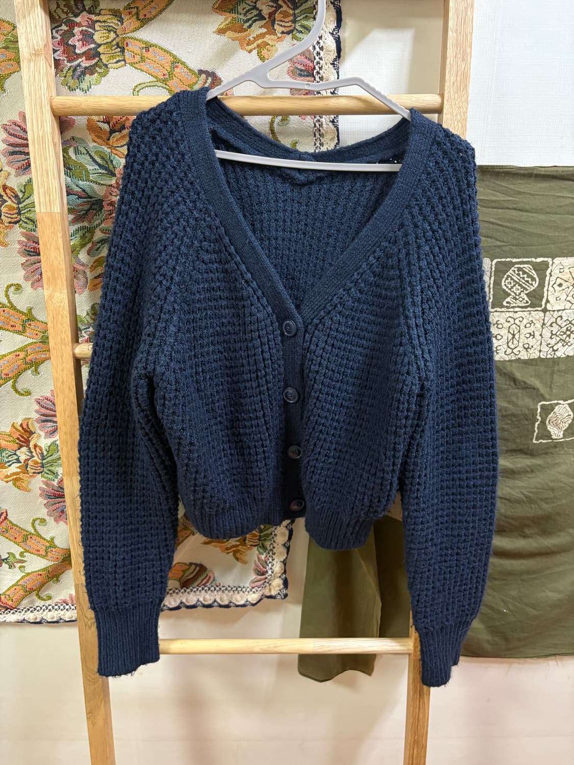 모리 하구미 네이비 니트 가디건  상품이미지1