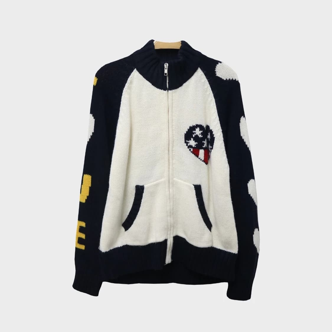 TOROPPO 하트 포인트 니트 집업 62878 상품이미지2