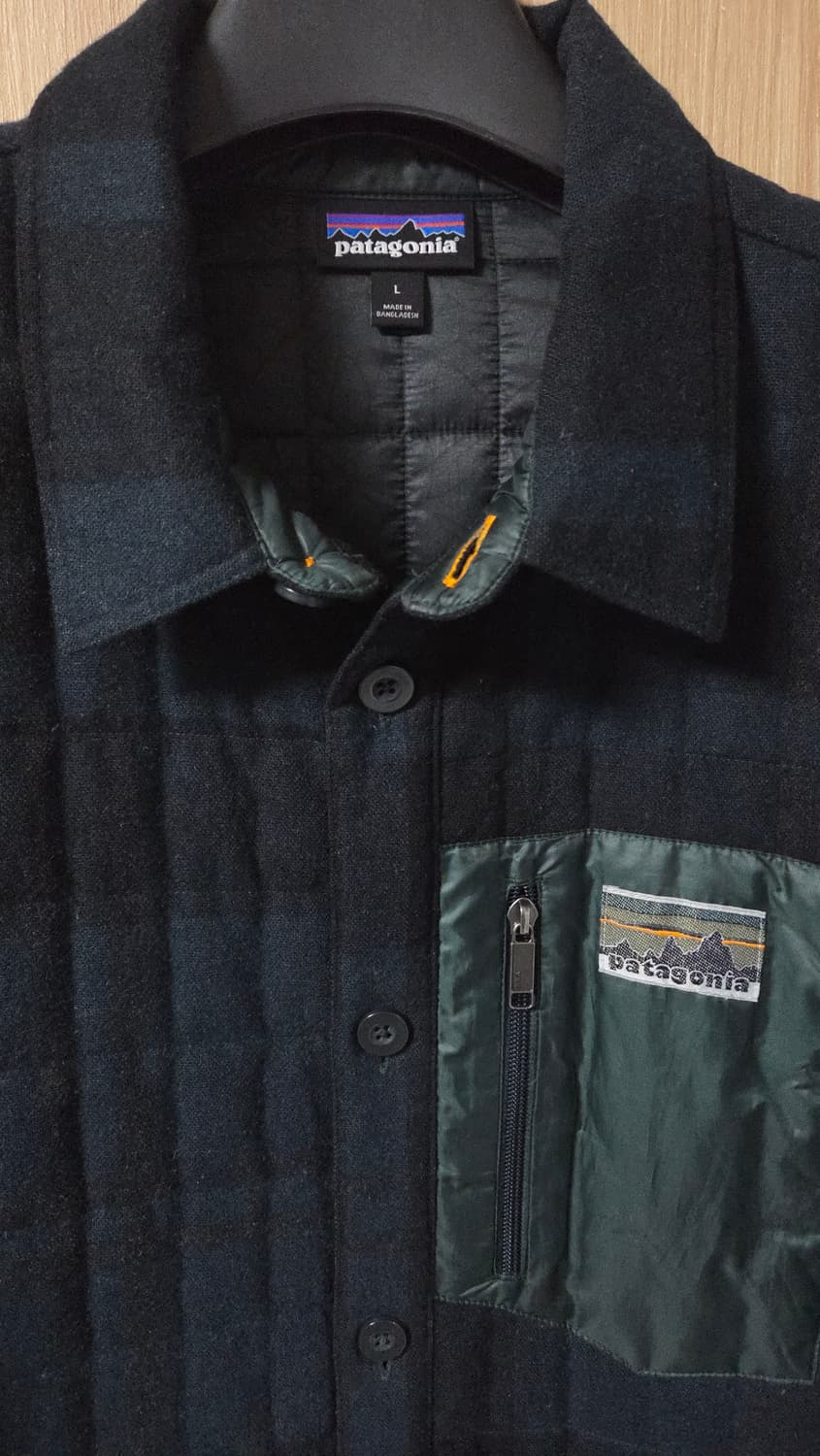 (착샷) 파타고니아 울 다운 셔츠 타탄체크 자켓 상품이미지3