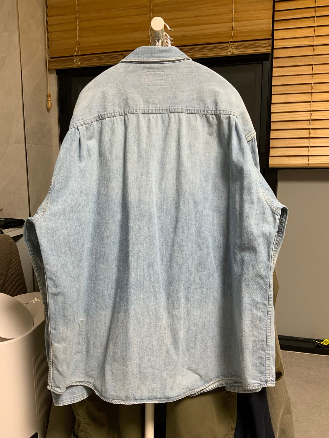 카키스 2P 데님 워크 셔츠 라이트 블루 (엑스라지) 상품이미지2